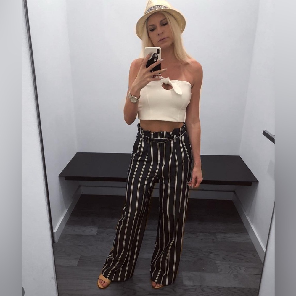 EXPRESS | Wide Leg Stripe Pant